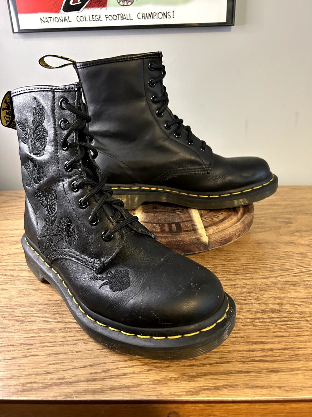 Dr Martens 1460 Black Rose Vonda Mono size 7/EU 38